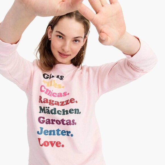 J. Crew Tops - J. Crew x Girls Inc. Graphic Sweatshirt S